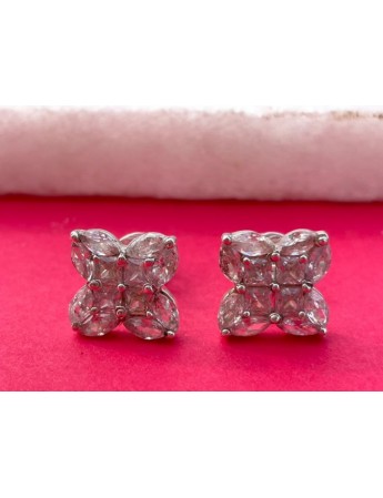 American Diamond Fancy Silver Studs