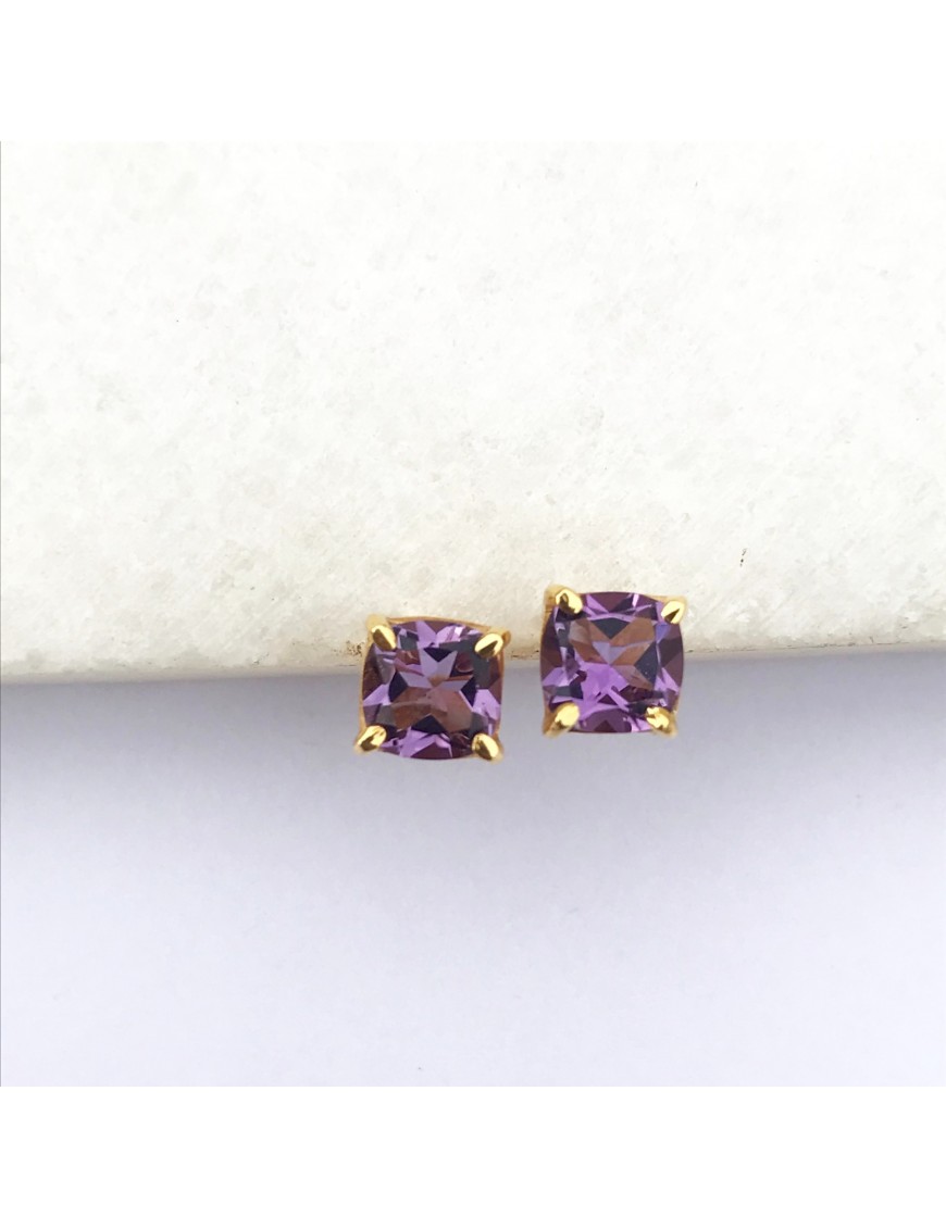 Amethyst Silver Studs