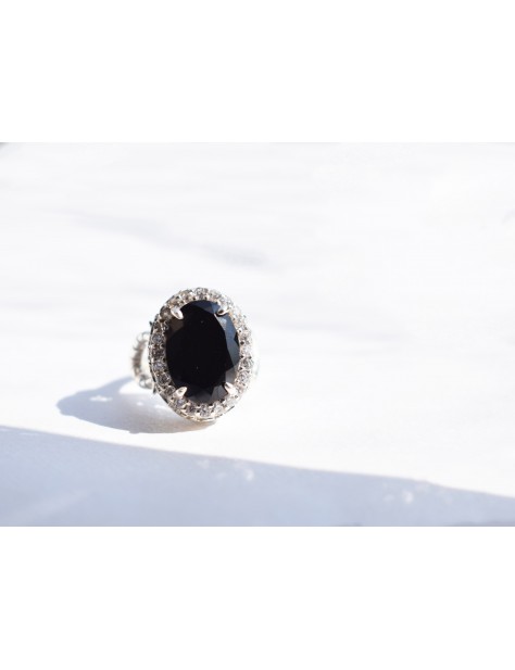 Black Onyx Dragon Silver Ring