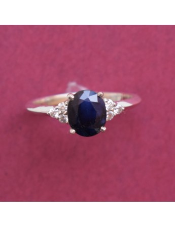 Blue Sapphire Oval Ring