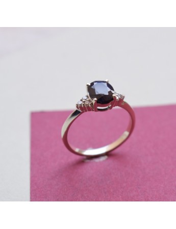 Blue Sapphire Oval Ring