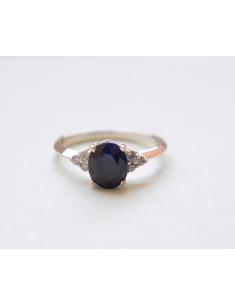 Blue Sapphire Oval Ring