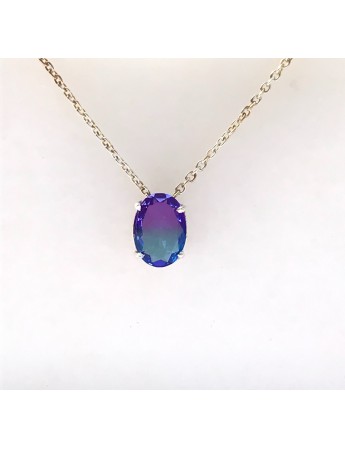 Changeable Colour Oval Pendant