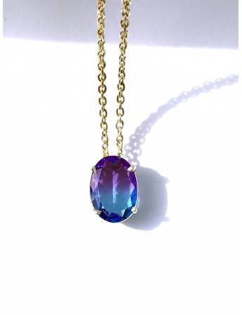 Changeable Colour Oval Pendant