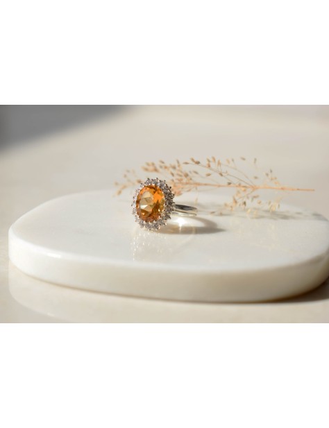 CITRINE FLOWER FANCY RING