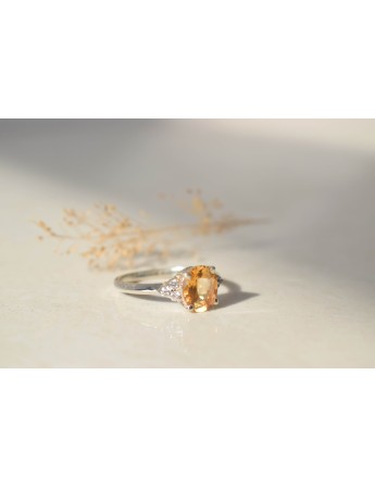 CITRINE OVAL RING