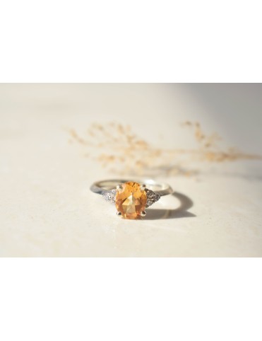 CITRINE OVAL RING