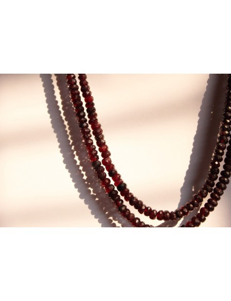 Garnet Line Necklace