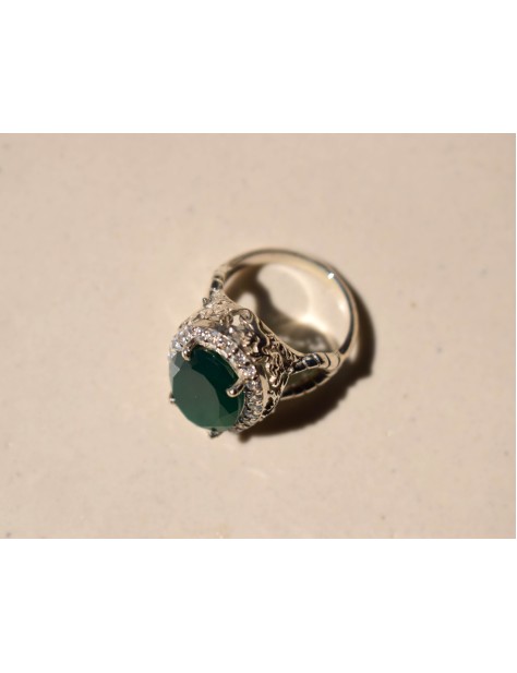 GREEN ONYX DRAGON RING