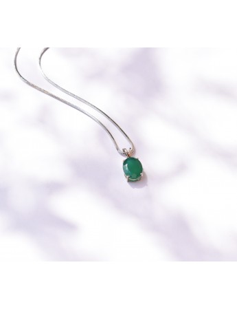 Green Onyx Oval Pendant