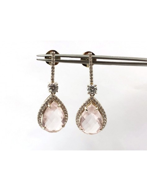 Rose Quartz Fancy Earrings