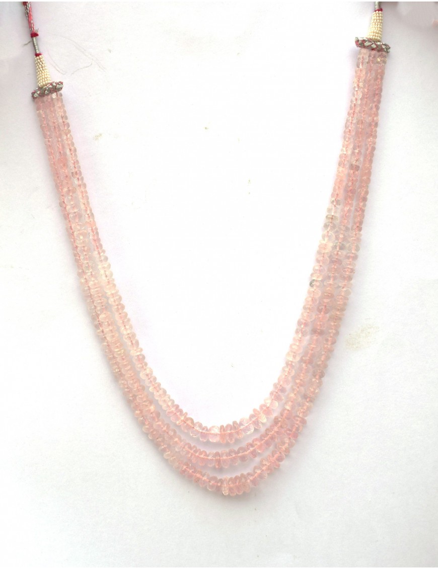 Rose Quartz Line Necklace