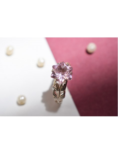 Synthetic Pink Morganite Fancy Ring